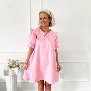 She’s the Moment Pink Collared Dress